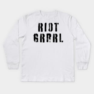 Riot Grrrl Kids Long Sleeve T-Shirt